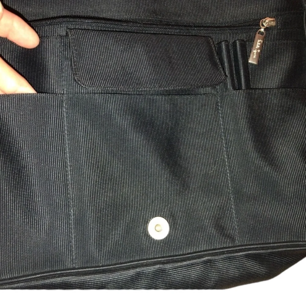 FALCHI SPORT black Microfiber UNISEX Commuter / computer Bag Lots of Pockets